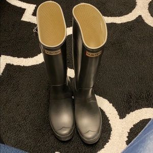Hunter boots black matte 9M